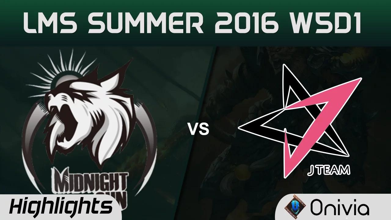 MSE vs JT Highlights Game 1 LMS Summer 2016 W5D1 Midnight Sun vs J Team thumbnail