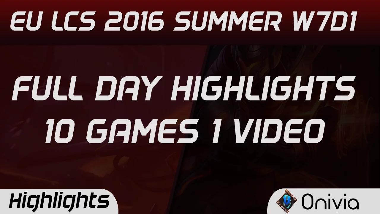 EU LCS Full W7D1 Highlights UOL vs GIA | G2 vs SPY | ROC vs VIT | OG vs S04 | FNC vs H2K Summer 2016 thumbnail