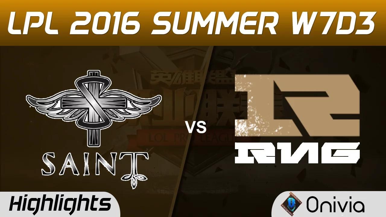 SAT vs RNG Highlights Game 2 Tencent LPL Summer 2016 W7D3 Saint vs Royal Never Give Up thumbnail