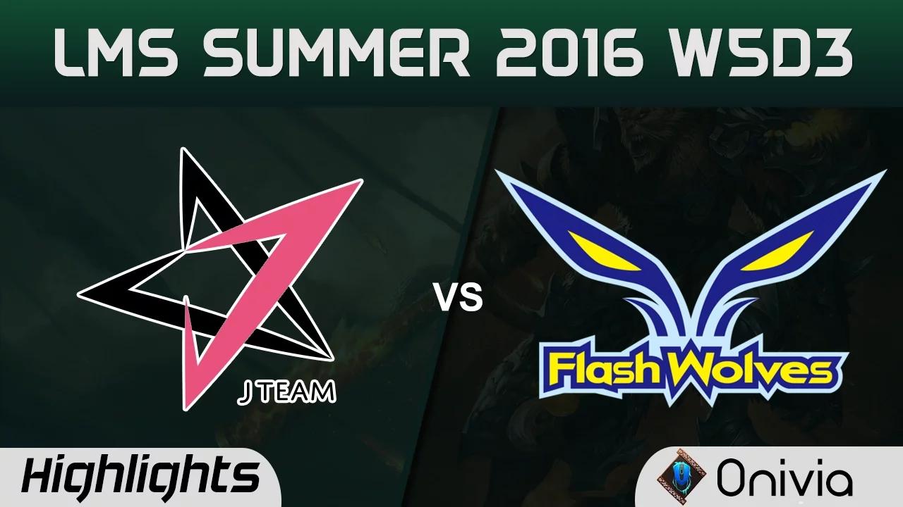 JT vs FW Highlights Game 1 LMS Summer 2016 W5D3 J Team vs Flash Wolves thumbnail