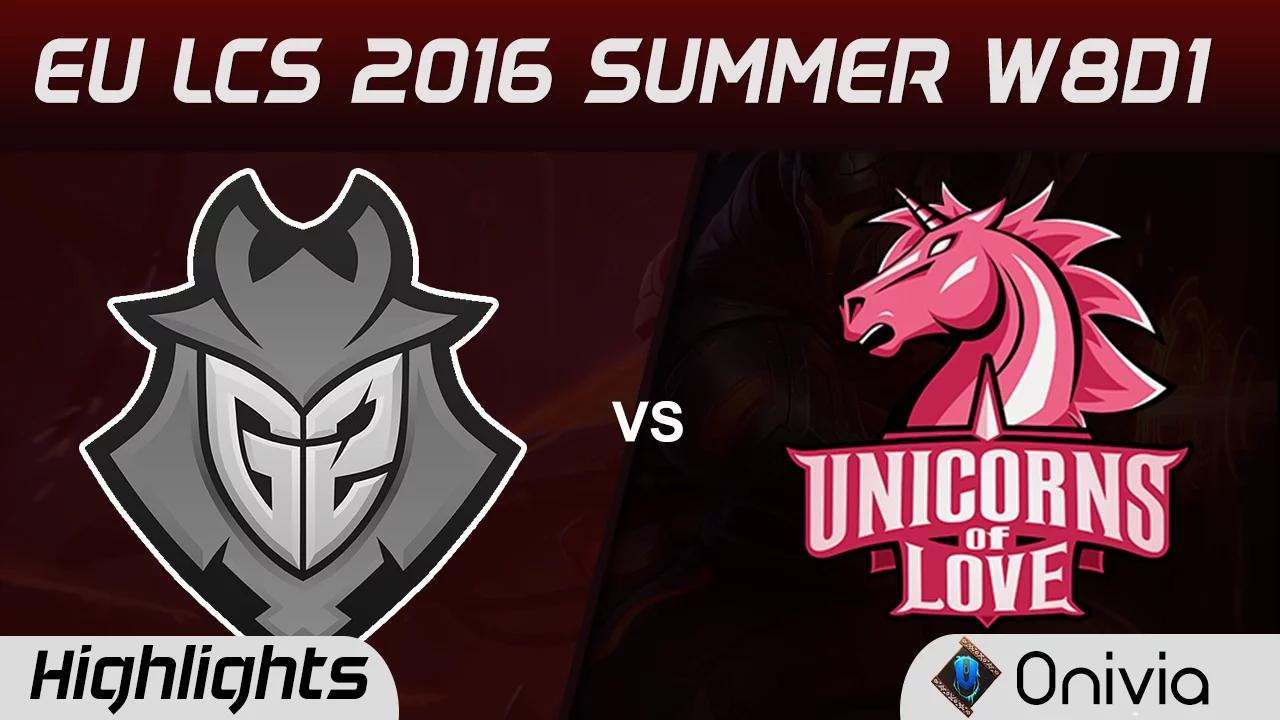 G2 vs UOL highlights Game 1 EU LCS 2016 Summer W8D1 G2 Esports vs Unicorns of Love thumbnail