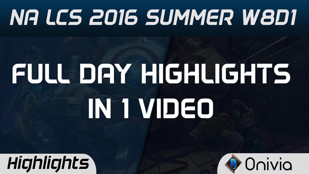 NA LCS Full W8D1 Highlights IMT vs NRG | FOX vs APX Summer 2016 thumbnail