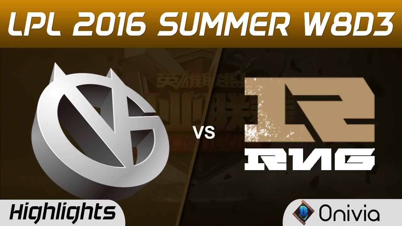 VG vs RNG Highlights Game 3 Tencent LPL Summer 2016 W8D3 Vici Gaming vs Royal Never Give Up thumbnail