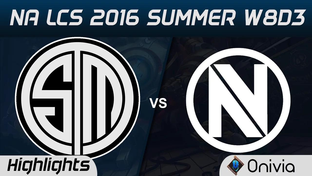 TSM vs NV highlights Game 1 NA LCS 2016 Summer W8D3 Team Solo Mid vs EnvyUs thumbnail