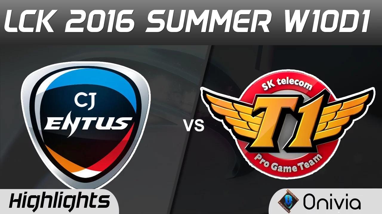 CJ vs SKT Highlights Game 2 LCK Champions W10D1 2016 CJ Entus vs SK Telecom thumbnail