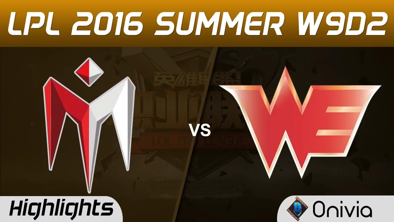 IM vs WE Highlights Game 1 Tencent LPL Summer 2016 W9D2 I May vs Team WE thumbnail