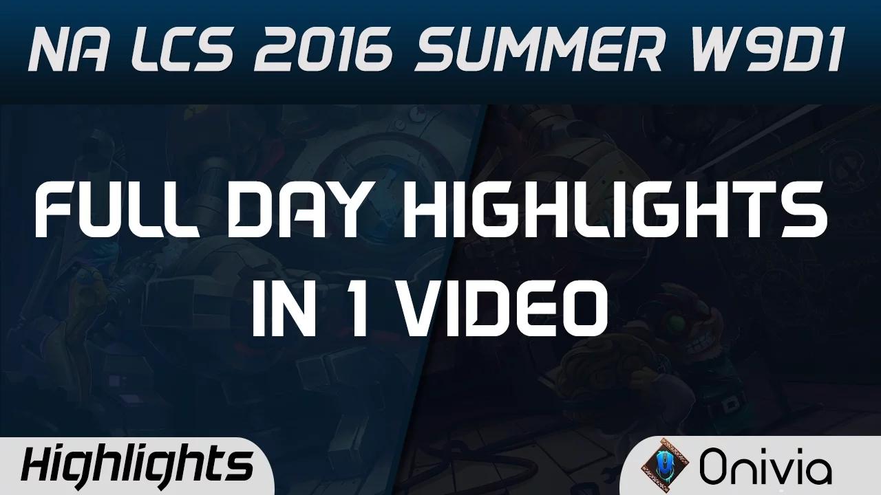 NA LCS Full W9D1 Highlights IMT vs TSM | P1 vs NV Summer 2016 thumbnail