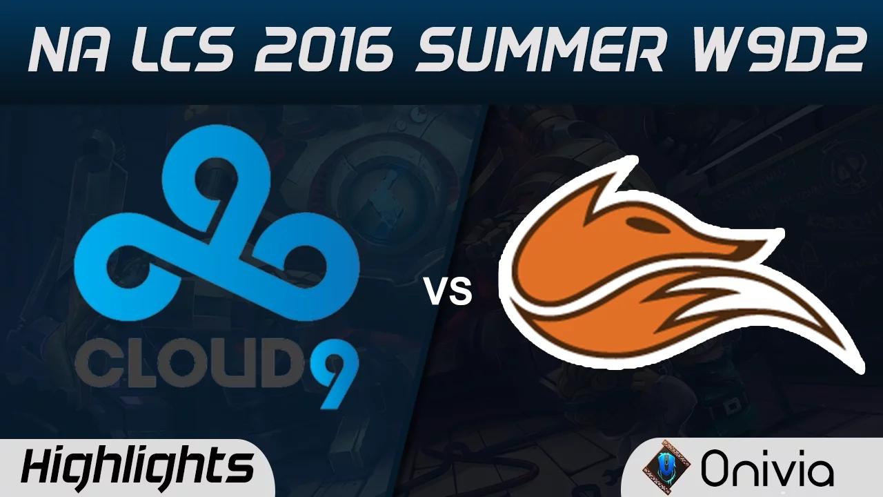 C9 vs FOX highlights Game 1 NA LCS 2016 Summer W9D2 Cloud9 vs Echo Fox thumbnail