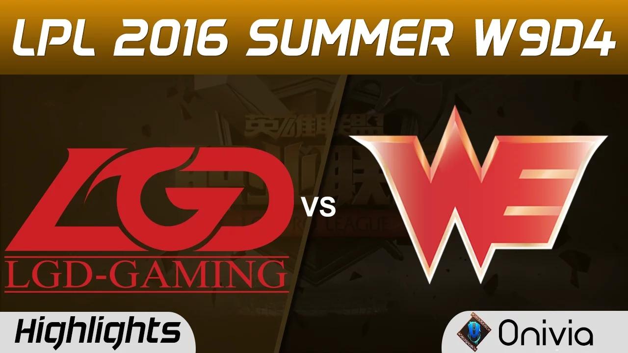 LGD vs WE Highlights Game 2 Tencent LPL Summer 2016 W9D4 LGD Gaming vs Team WE thumbnail