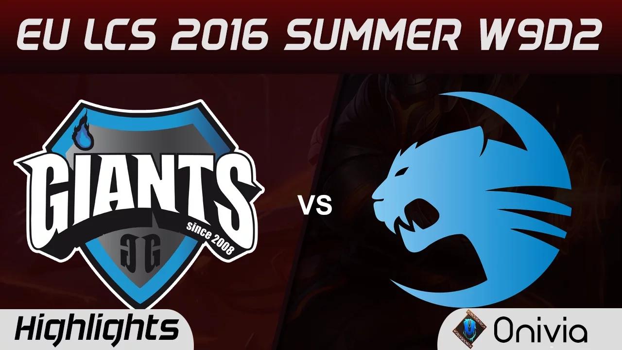 GIA vs ROC highlights Game 2 EU LCS 2016 Summer W9D2 Giants vs Roccat thumbnail