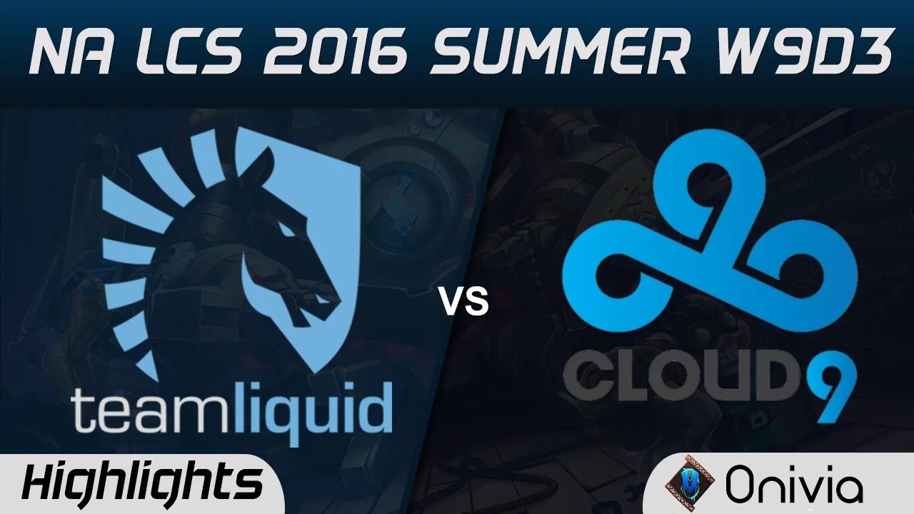 TL vs C9 highlights Game 1 NA LCS 2016 Summer W9D3 Team Liquid vs Cloud9 thumbnail