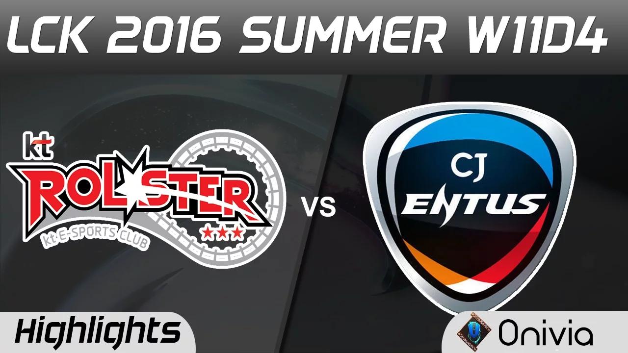 KT vs CJ Highlights Game 1 LCK Champions W11D4 2016 KT Rolster vs CJ Entus thumbnail