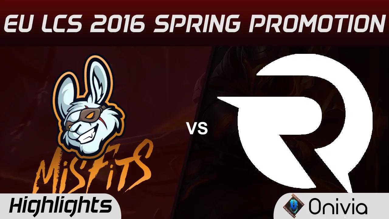 MSF vs OG highlights Game 1 EU LCS 2016 Spring Pormotion Misfits vs Origen thumbnail