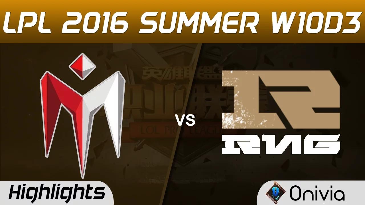 IM vs RNG Highlights Game 2 Tencent LPL Summer 2016 W10D3 I May vs Royal Never Give Up thumbnail