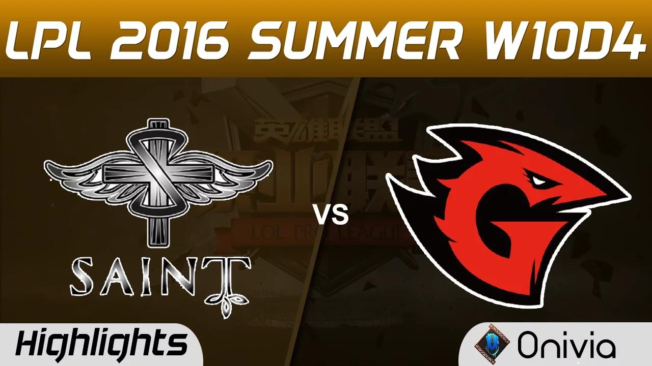 SAT vs GT Highlights Game 3 Tencent LPL Summer 2016 W10D4 Saint vs Game Talents thumbnail