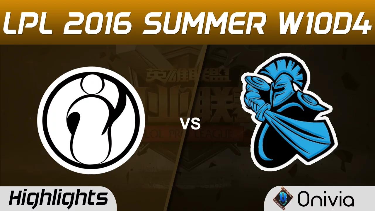 IG vs NB Highlights Game 1 Tencent LPL Summer 2016 W10D4 Invictus Gaming vs NewBee thumbnail