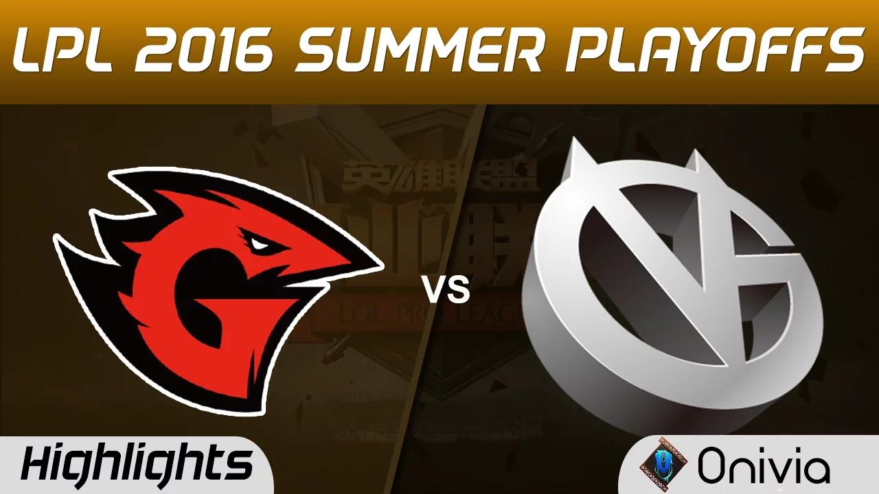 GT vs VG Highlights Game 2 Tencent LPL Summer Playoffs 2016 Game Talents vs Vici Gaming thumbnail