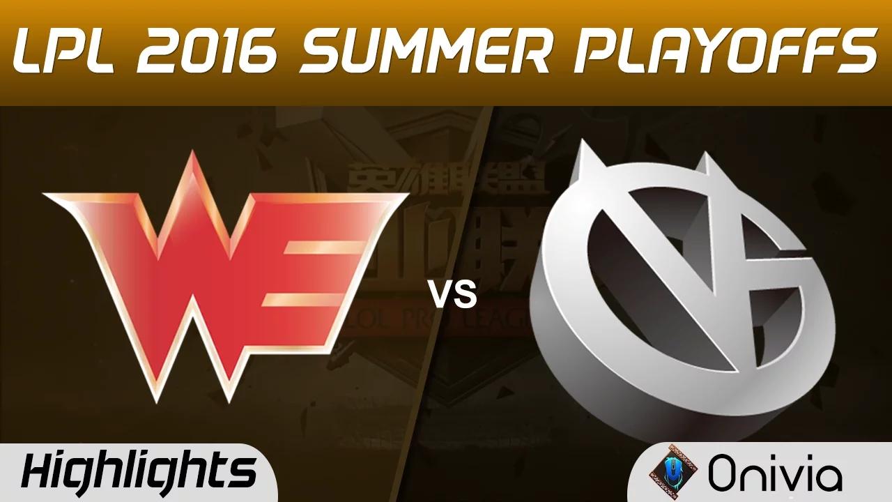 WE vs VG Highlights Game 2 Tencent LPL Summer Playoffs 2016 Team WE vs Vici Gaming thumbnail