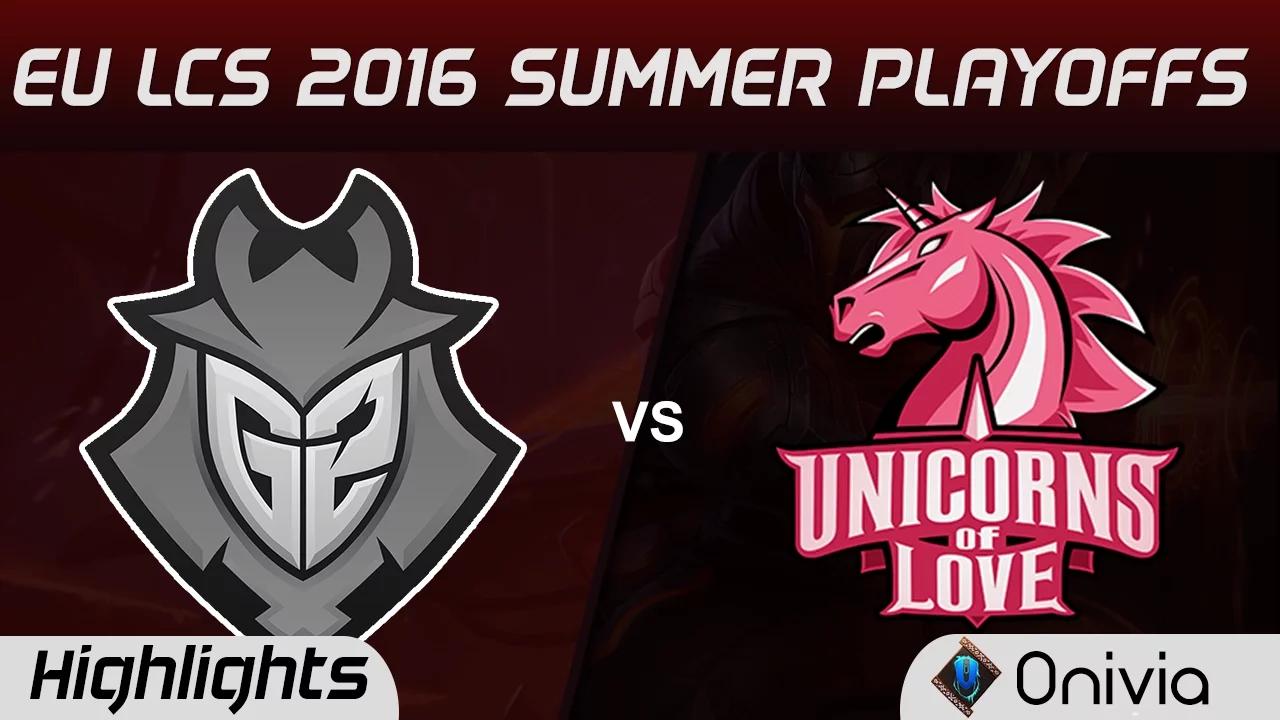 G2 vs UOL Highlights Game 1 EU LCS 2016 Summer Playoffs Semi finals G2 Esports vs Unicorns of Love thumbnail