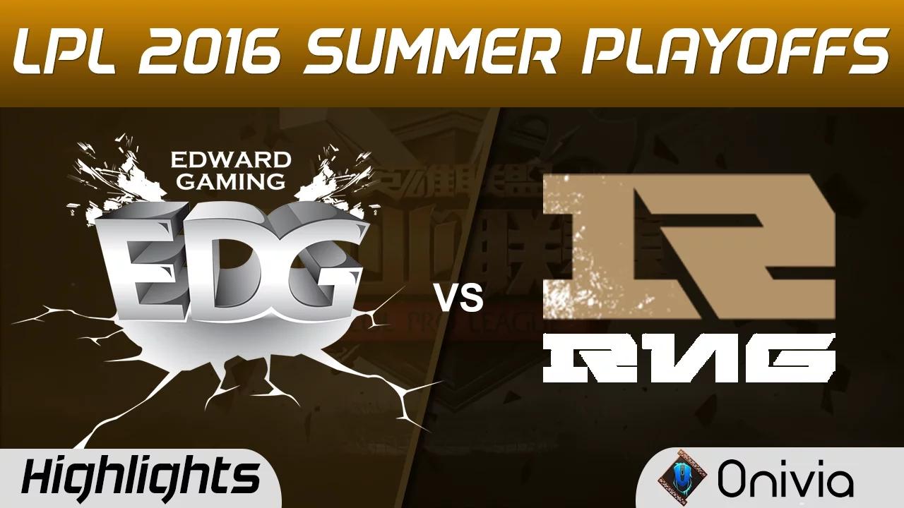 EDG vs RNG Highlights Game 2 Tencent LPL Summer Playoffs 2016 Finals Edward Gaming vs Royal Never Gi thumbnail