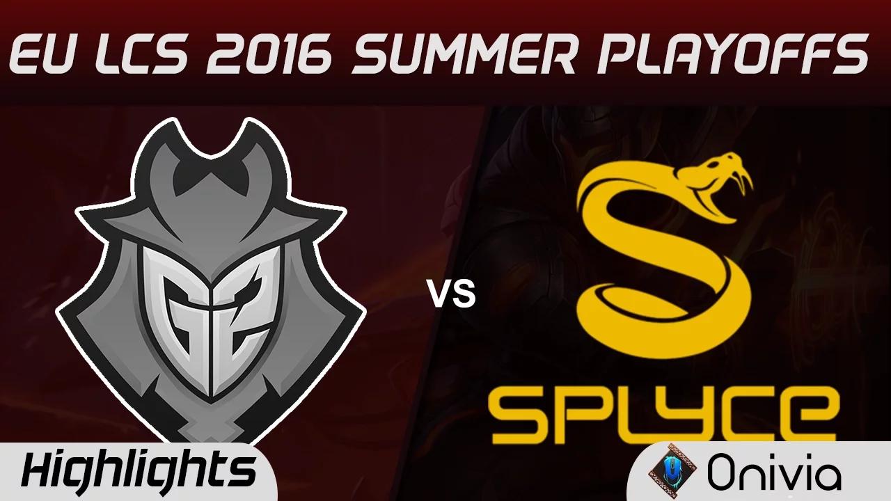 G2 vs SPY Series Highlights EU LCS 2016 Summer Playoffs Finals G2 Esports vs Splyce thumbnail