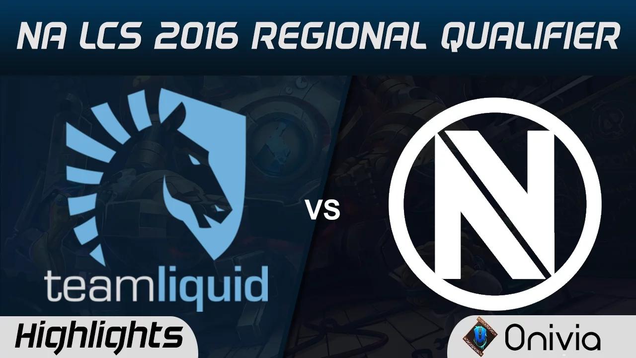 TL vs NV Highlights Game 1 NA LCS 2016 Regional Qualifier Team Liquid vs EnvyUs thumbnail