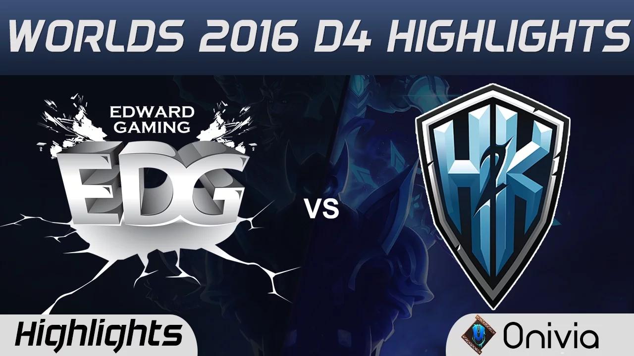 EDG vs H2K Highlights Worlds 2016 D4 Edward Gaming vs H2K Gaming thumbnail