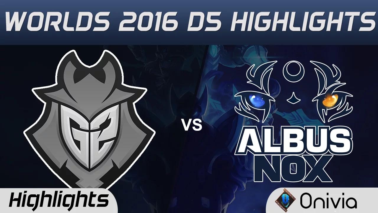 G2 vs ANX Highlights Worlds 2016 D5 G2 Esports vs Albus Nox Luna thumbnail