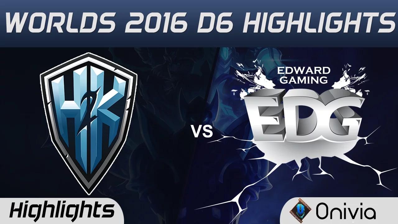 H2K vs EDG Tiebreaker Highlights Worlds 2016 D6 H2K Gaming vs Edward Gaming thumbnail