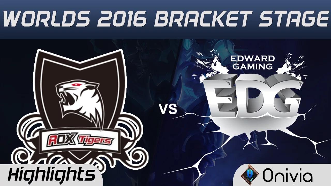 ROX vs EDG Highlights Game 1 Worlds 2016 Bracket Stage ROX Tigers vs Edward Gaming thumbnail