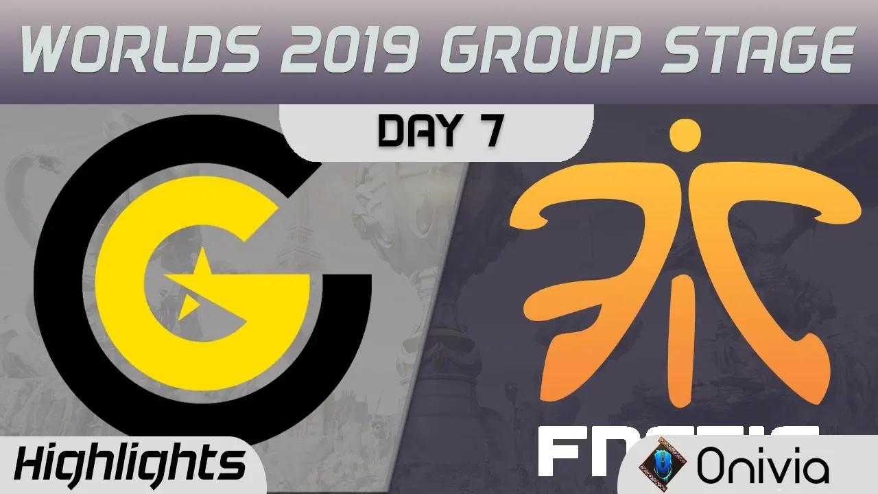 CG vs FNC Highlights Worlds 2019 Main Event Group Stage Clutch Gaming vs Fnatic by Onivia thumbnail