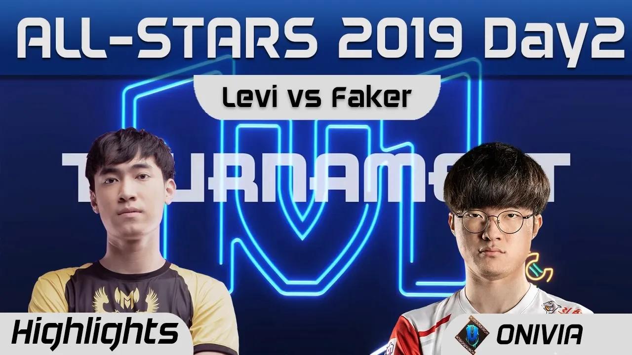 Faker vs Levi 1v1 Highlights LoL All Stars 2019 Round 2 By Onivia thumbnail