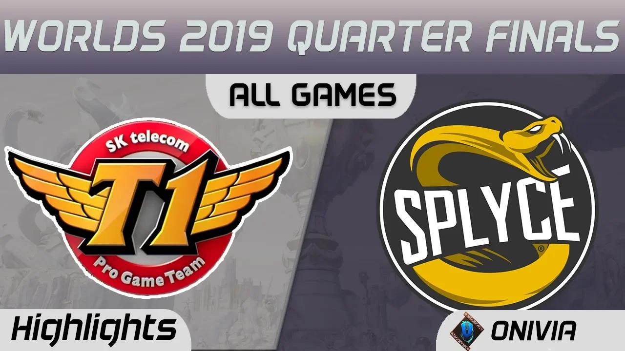 SKT vs SPY Series Highlights Worlds 2019 Main Event Quarter Finals SK Telecom T1 vs Splyce by Onivia thumbnail