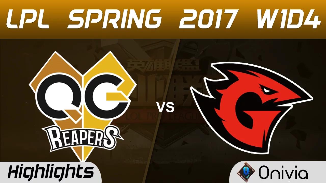 QG vs GT Highlights Game 1 LPL Spring 2017 W1D4 Qiao Gu vs Game Talents thumbnail