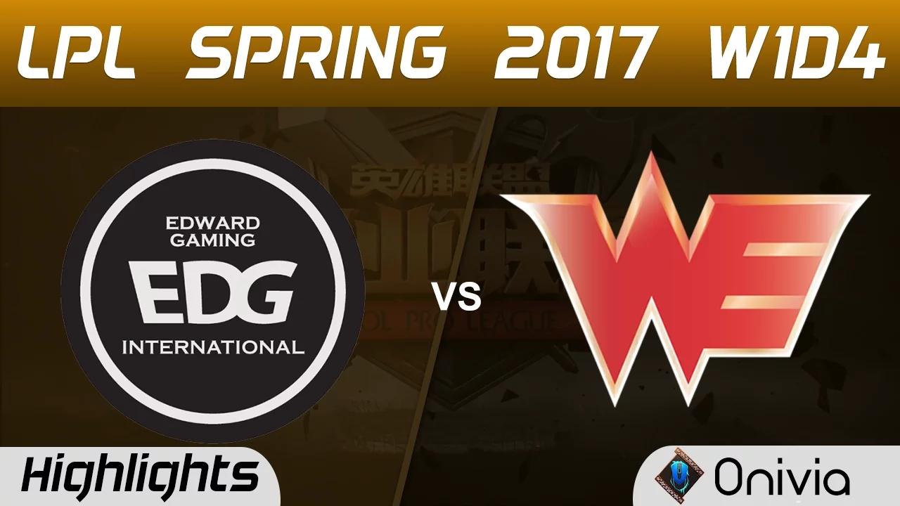 EDG vs WE Highlights Game 2 LPL Spring 2017 W1D4  Edward Gaming vs Team WE thumbnail