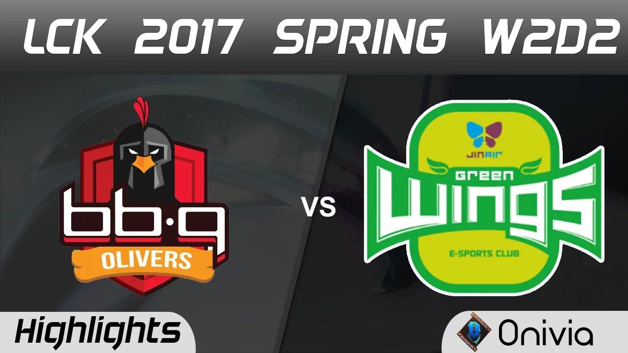 BBQ vs JAG Highlights Game 2 LCK Spring 2017 W2D2 BBQ Olivers vs Jin Air Green Wings thumbnail