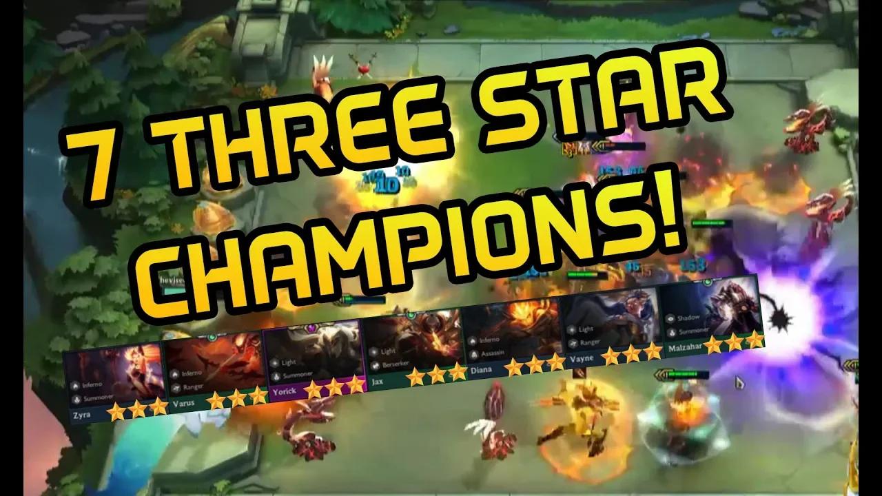 HOW !?! 7 THREE STAR CHAMPS  Teamfight Tactcs | TFT | League of Legends thumbnail