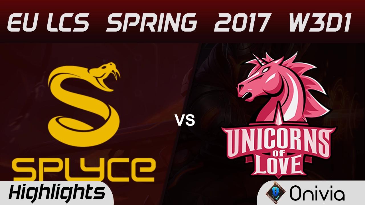 SPY vs UOL Highlights Game 3 EU LCS Spring 2017 W3D1 Splyce vs Unicorns of Love thumbnail