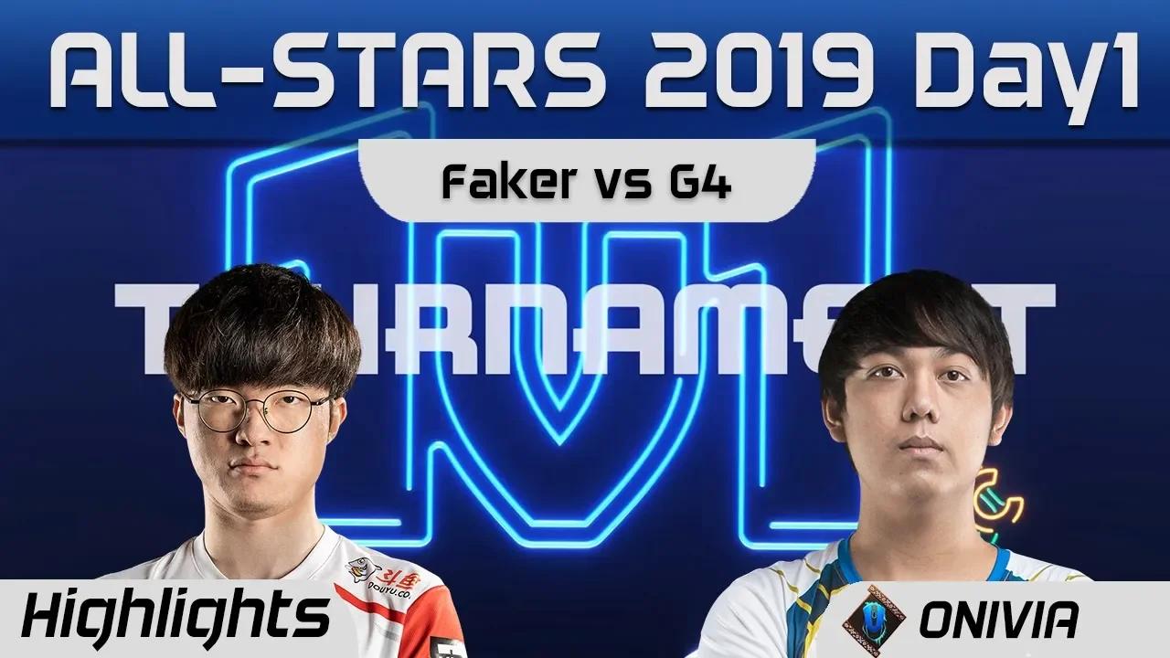 Faker vs G4 1v1 Highlights LoL All Stars 2019 Round 1 By Onivia thumbnail