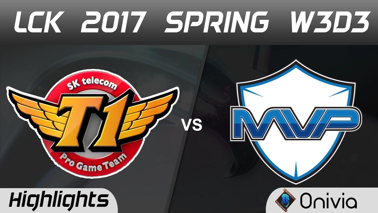 SKT vs MVP Highlights Game 1 LCK Spring 2017 W3D3 SK Telecom T1 vs MVP thumbnail