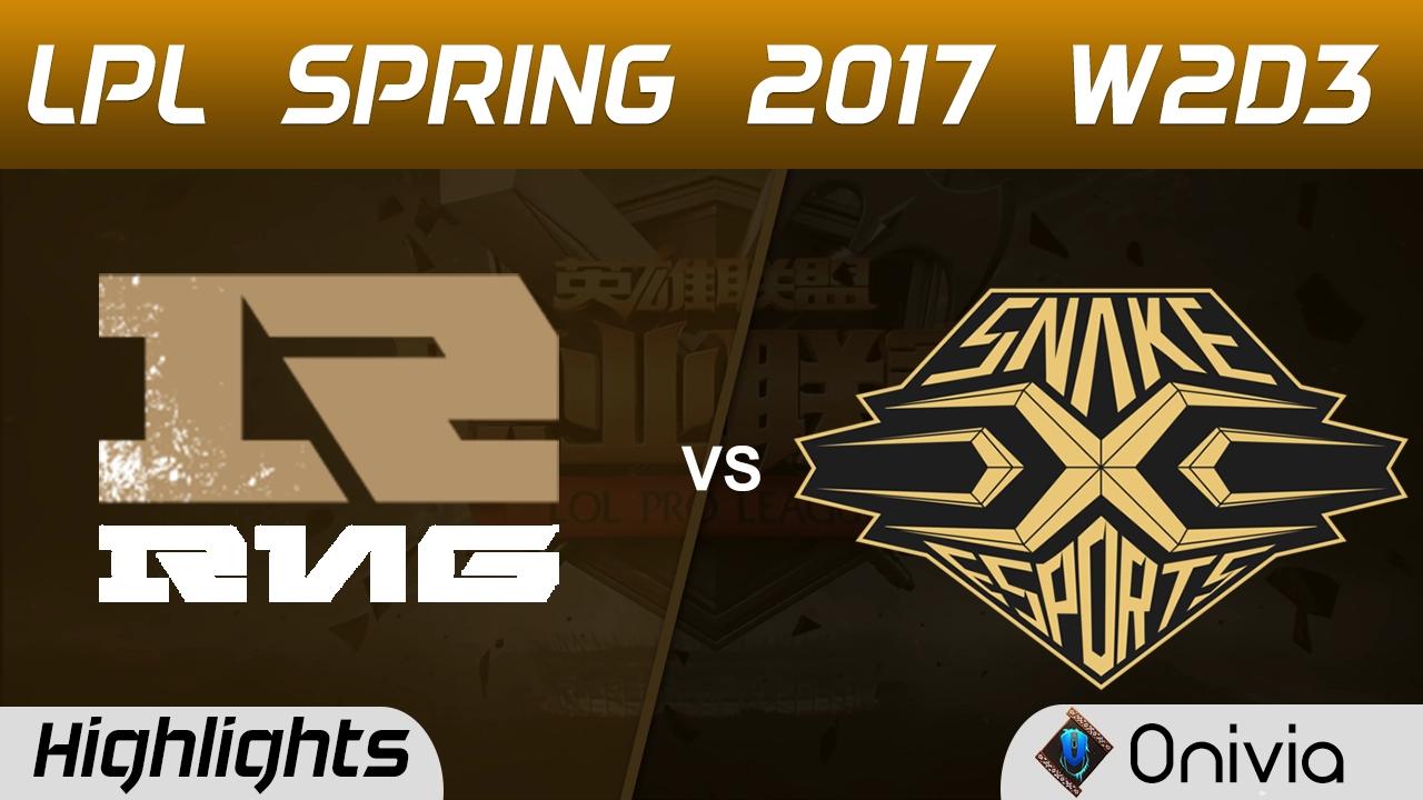 RNG vs SS Highlights Game 2 LPL Spring 2017 W2D3  Royal Never Give Up vs Snake thumbnail