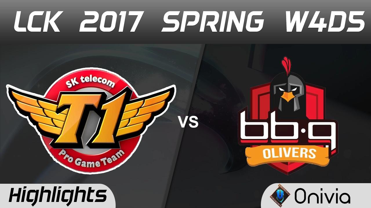 SKT vs BBQ Highlights Game 1 LCK Spring 2017 W4D4 SK Telecom T1 vs BBQ Olivers thumbnail