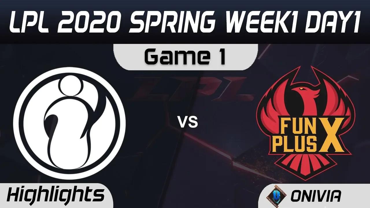 IG vs FPX Highlights Game 1 LPL Spring 2020 W1D1 Invictus Gaming vs FunPlus Phoenix LPL Highlights 2 thumbnail