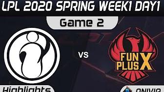 IG vs FPX Highlights Game 2 LPL Spring 2020 W1D1 Invictus Gaming vs FunPlus Phoenix LPL Highlights 2 thumbnail