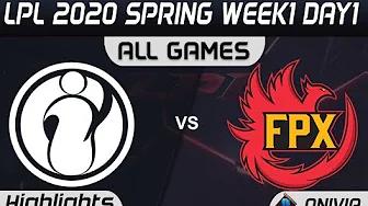 IG vs FPX All Games Highlights LPL Spring2020 W1D1 Invictus Gaming vs FunPlus Phoenix LPL Highlights thumbnail