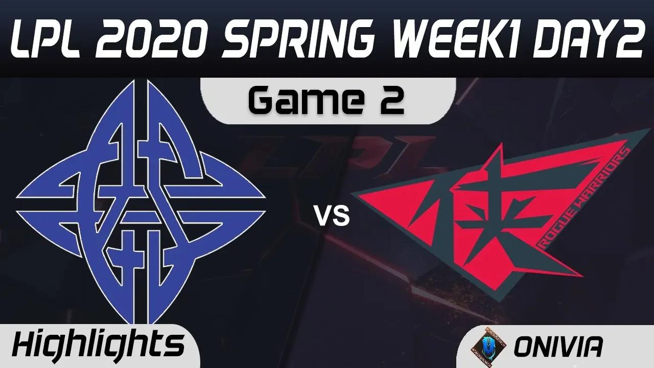 ES vs RW Highlights Game 2 LPL Spring 2020 W1D2 eStar vs Rogue Warrior LPL Highlights 2020 by Onivia thumbnail