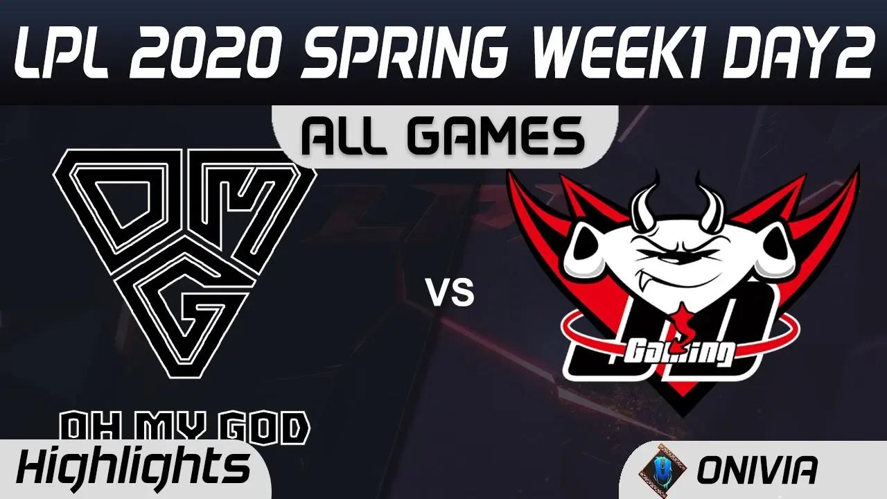 OMG vs JDG ALL GAMES Highlights LPL Spring 2020 W1D2 OMG vs JD Gaming LPL Highlights 2020 by Onivia thumbnail