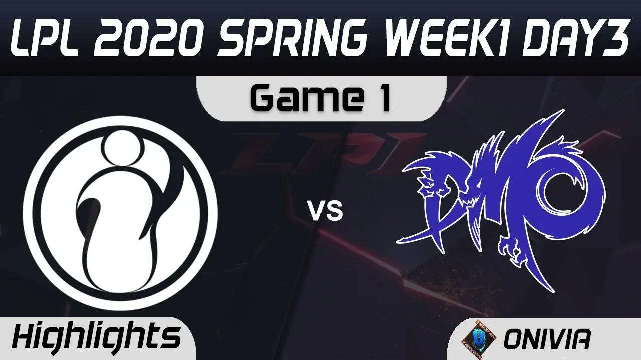 IG vs DMO Highlights Game 1 LPL Spring 2020 W1D3 Invictus Gaming vs Dominus Esports LPL Highlights thumbnail