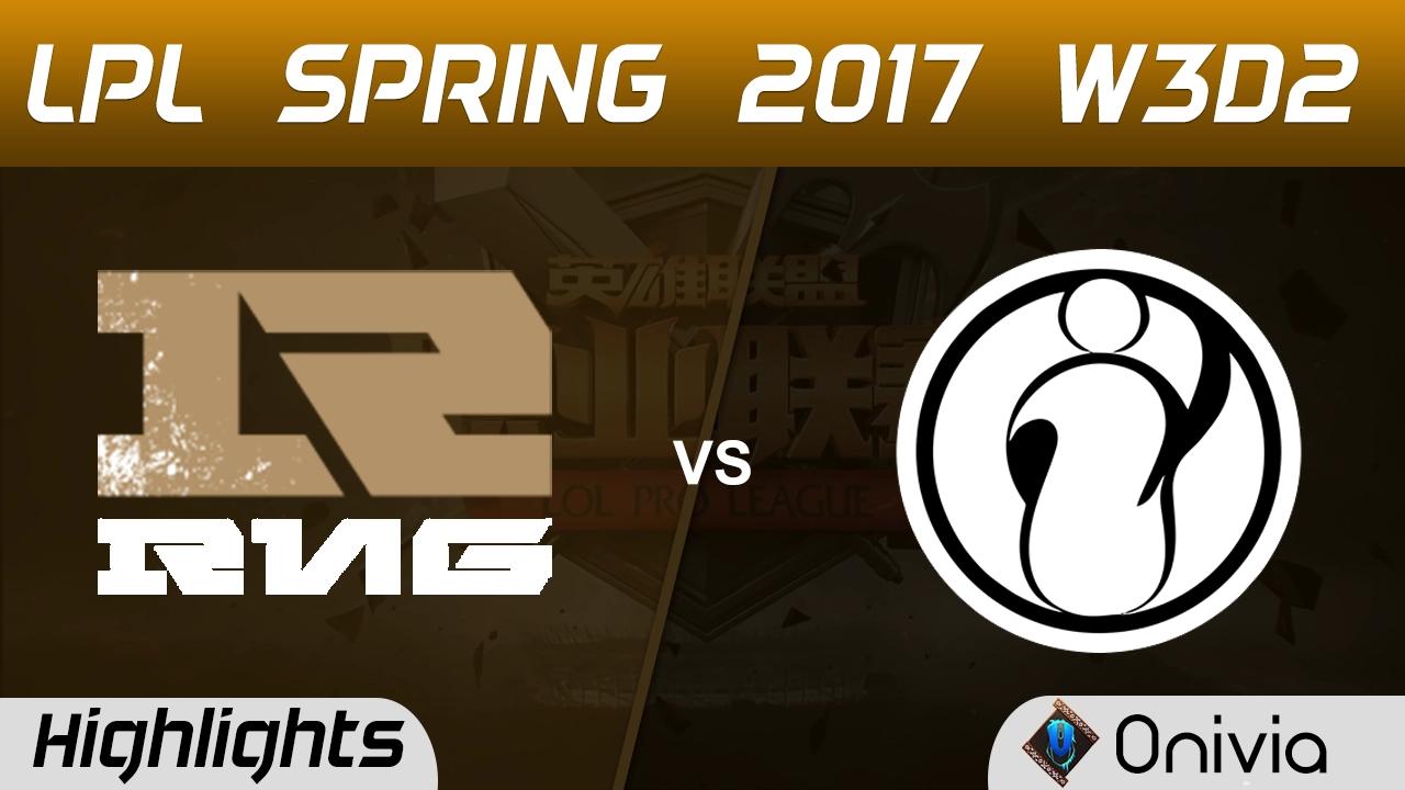 RNG vs IG Highlights Game 3 LPL Spring 2017 W3D2 Royal Never Give Up vs Invictus Gaming thumbnail