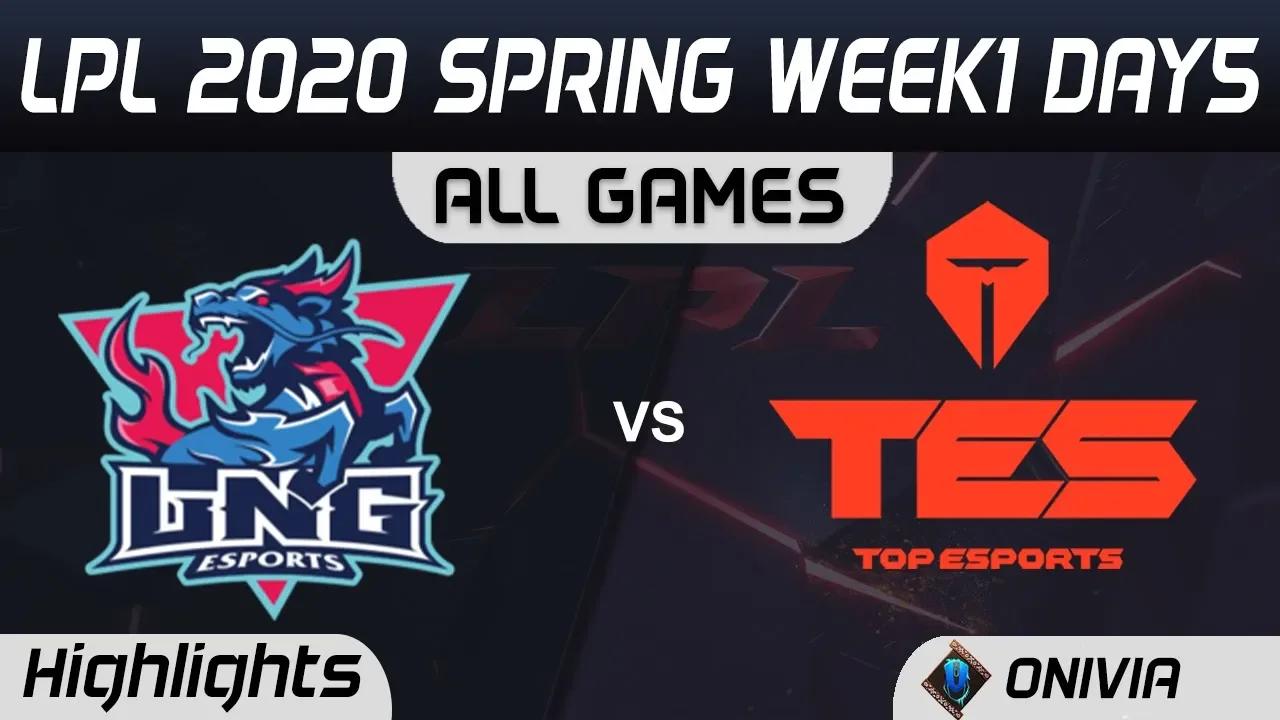 LNG vs TES ALL GAMES Highlights LPL Spring 2020 W1D5 LNG Esports vs Top Esports LPL Highlights 2020 thumbnail